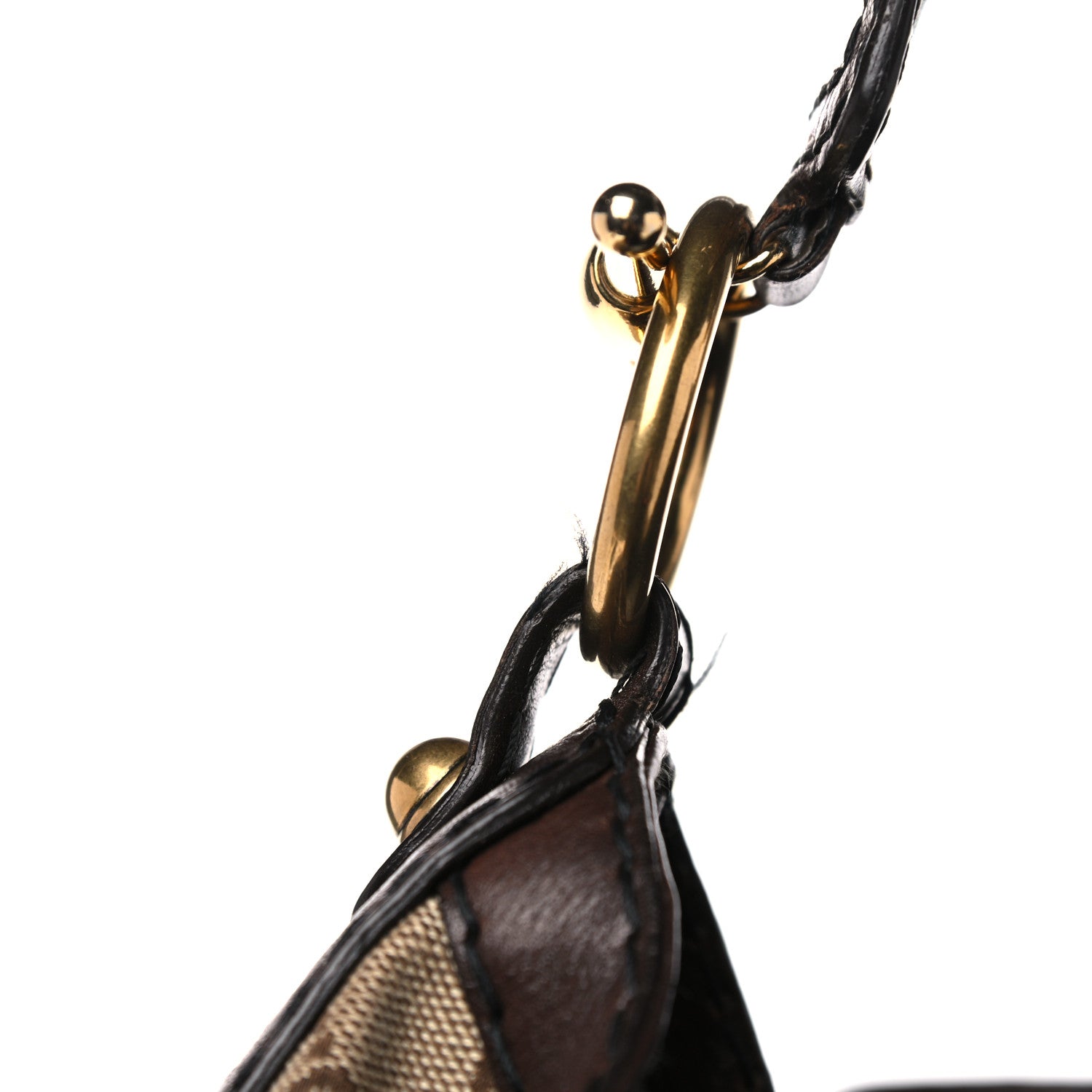 Gucci Monogram Large Jockey Hobo Dark Brown 15 of 20