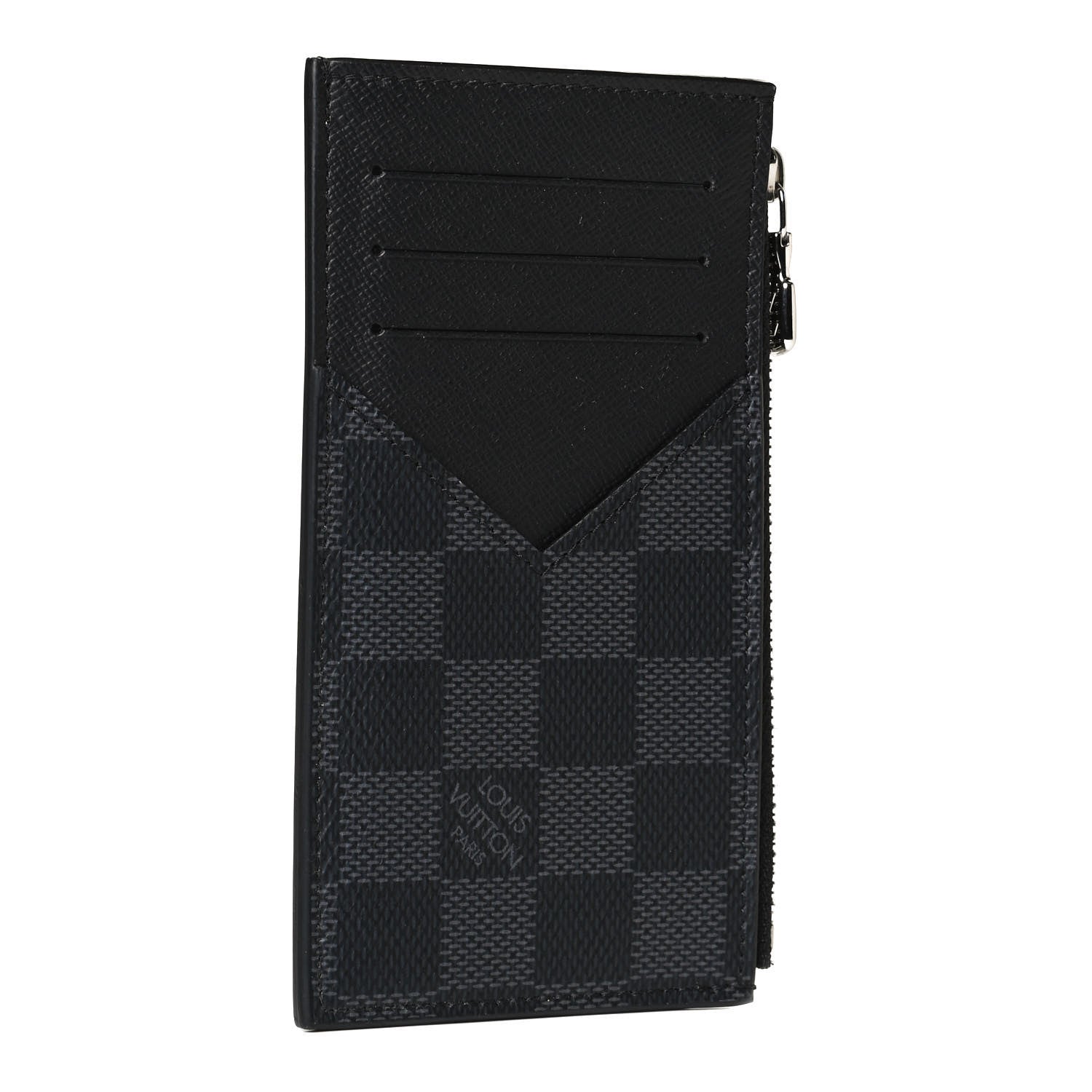 Louis Vuitton Damier Graphite Taiga Coin Card Holder 2 of 6