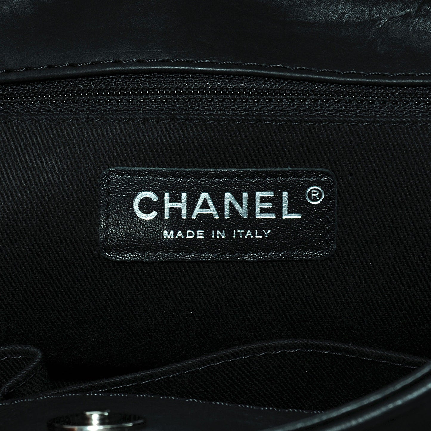 Washed Calfskin Large Hamptons Shopping Tote Black