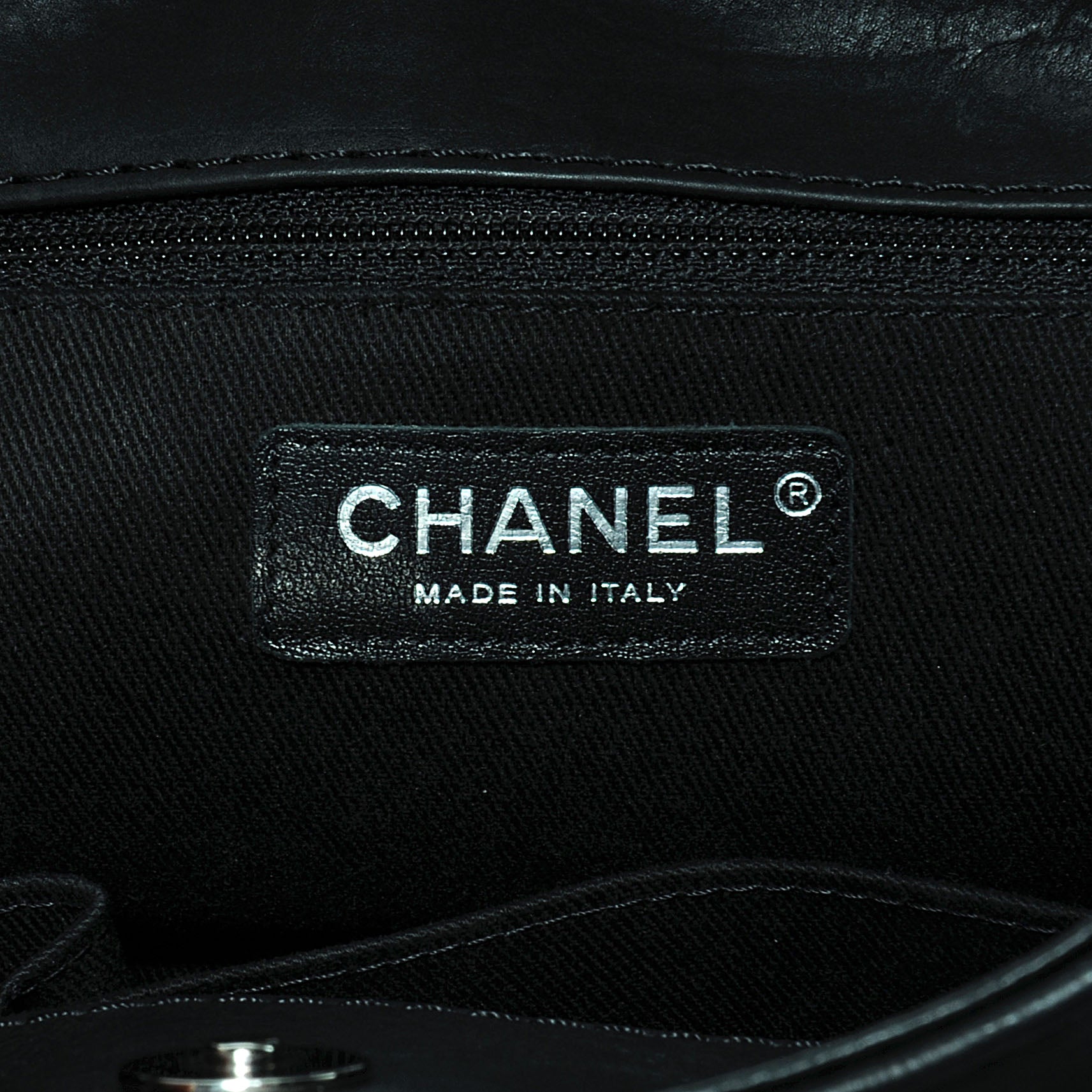 Chanel Washed Calfskin Large Hamptons Shopping Tote Black 5 of 8