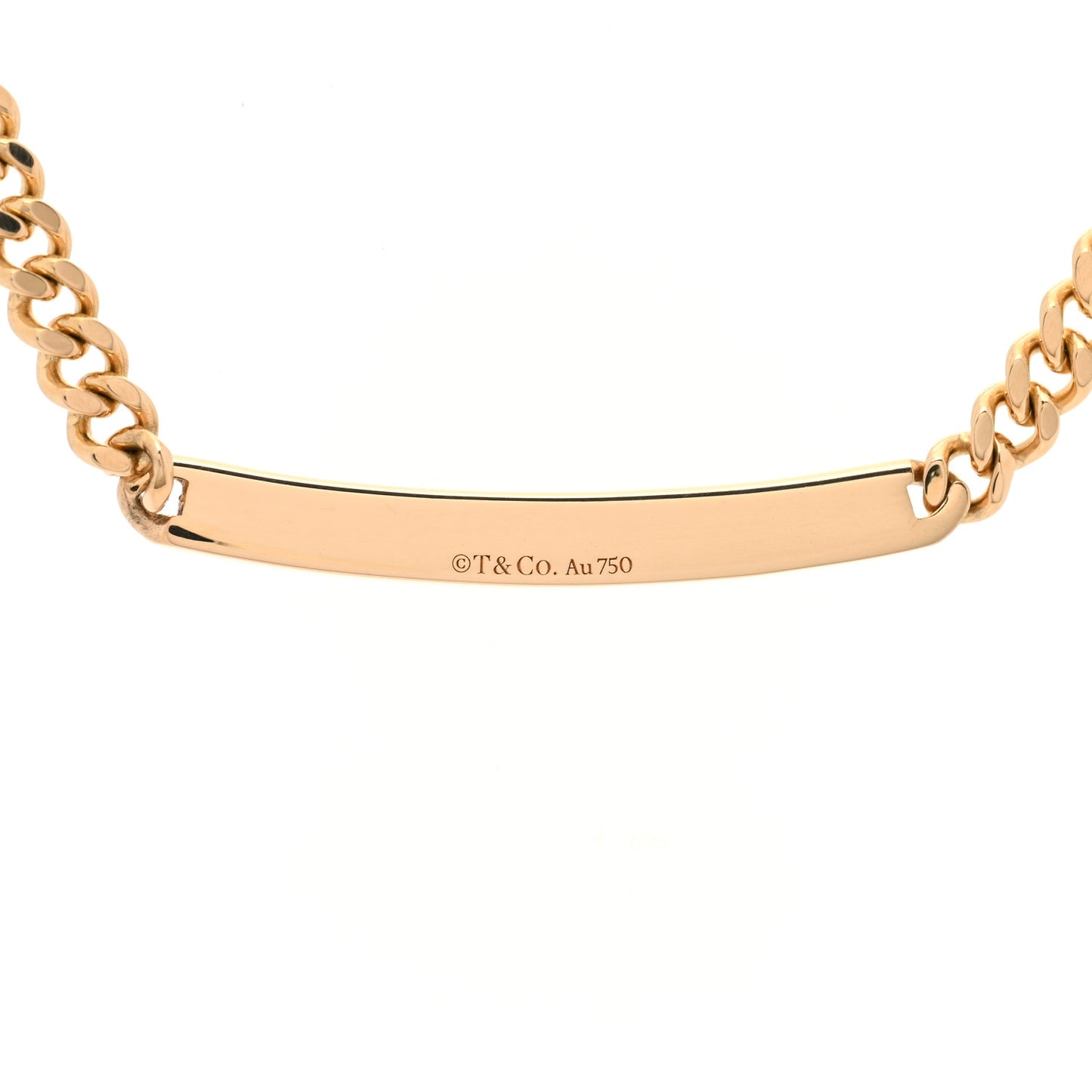 18K Rose Gold Diamond Micro Link ID Chain Necklace