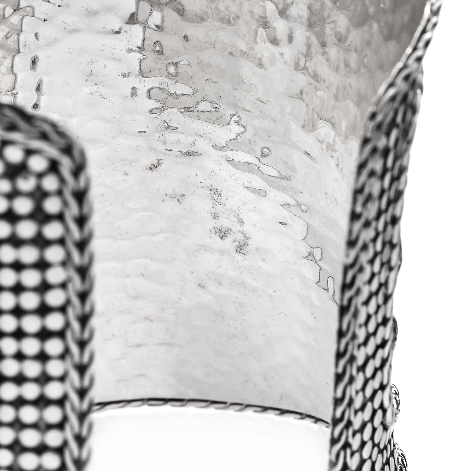 John Hardy Sterling Silver 71mm Dot Contour Cuff Bracelet 4 of 4