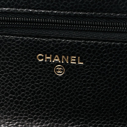 Chanel Caviar Quilted Wallet On Chain WOC Black 6 of 9