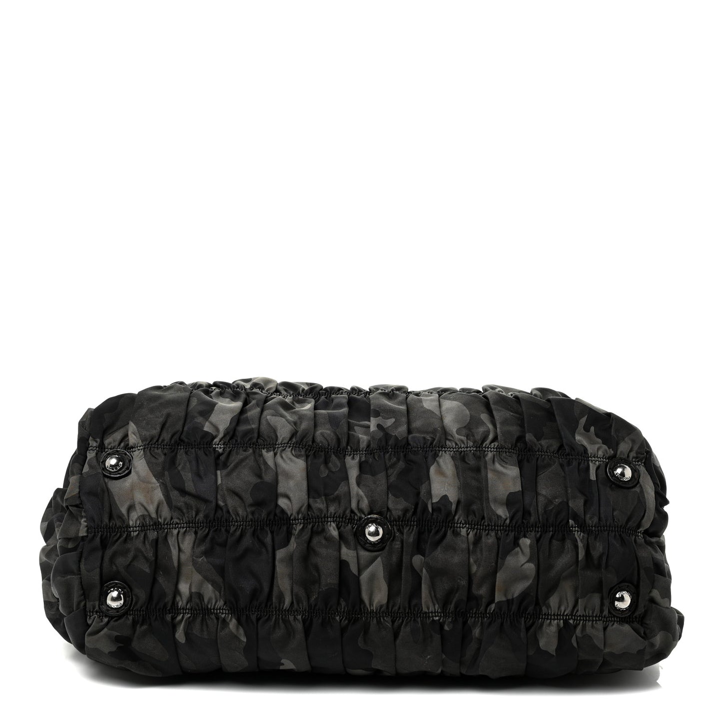 Tessuto Nylon Gaufre Camouflage Tote Fumo
