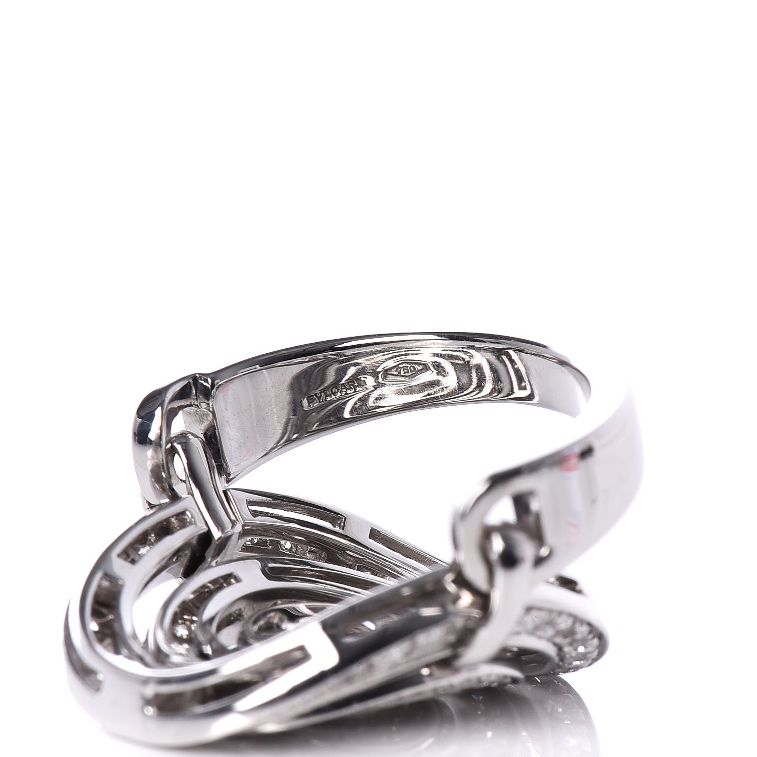 Bulgari 18K White Gold Diamond Astrale Cerchi Ring 51 5.75 5 of 6