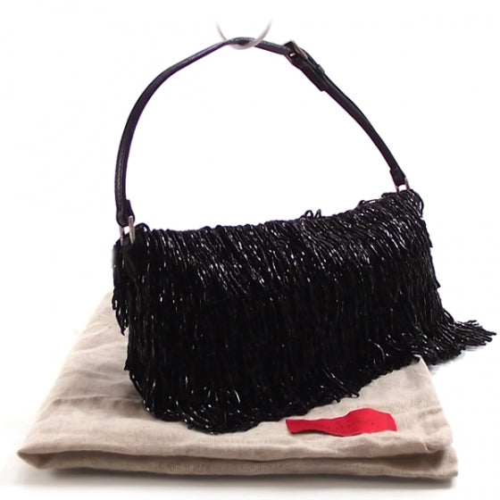 Valentino Garavani Beaded Flapper Pochette Black 3 of 7