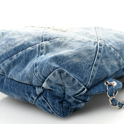 Chanel Denim Quilted Chanel 22 Backpack Blue 10 of 10