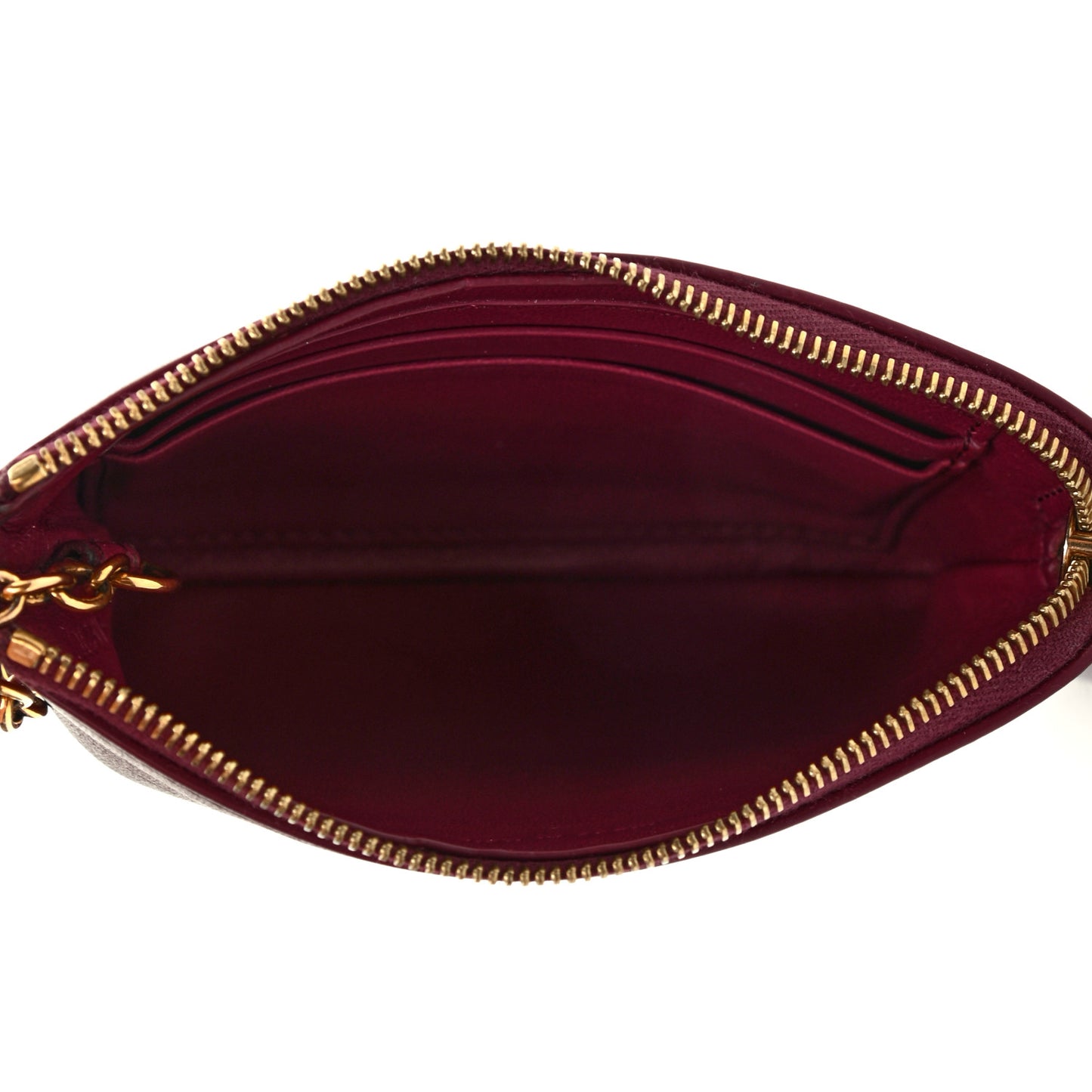 Lambskin Bi-Color Solo Coin Card Case Burgundy Navy