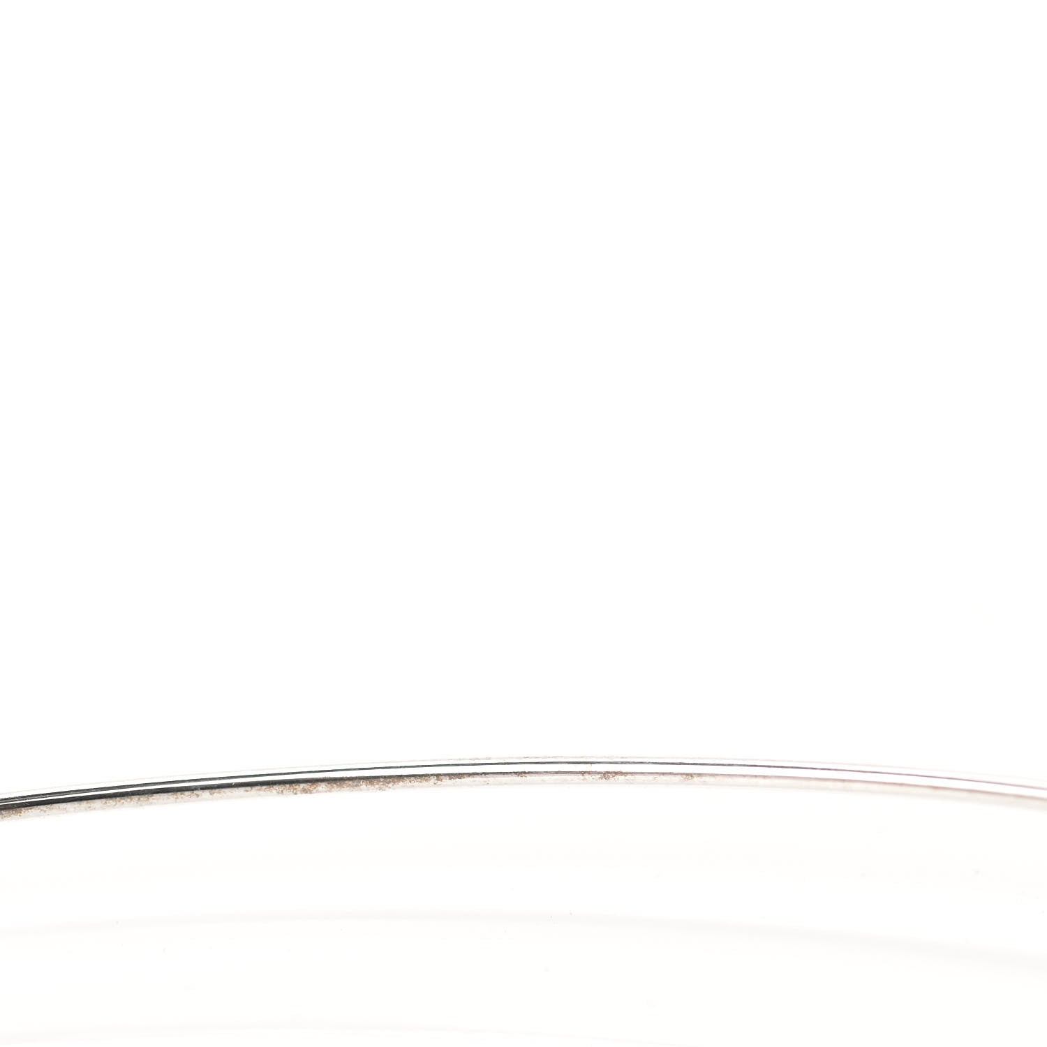 Tiffany Sterling Silver Diamond .23ctw Elsa Peretti Hoop Necklace 4 of 5