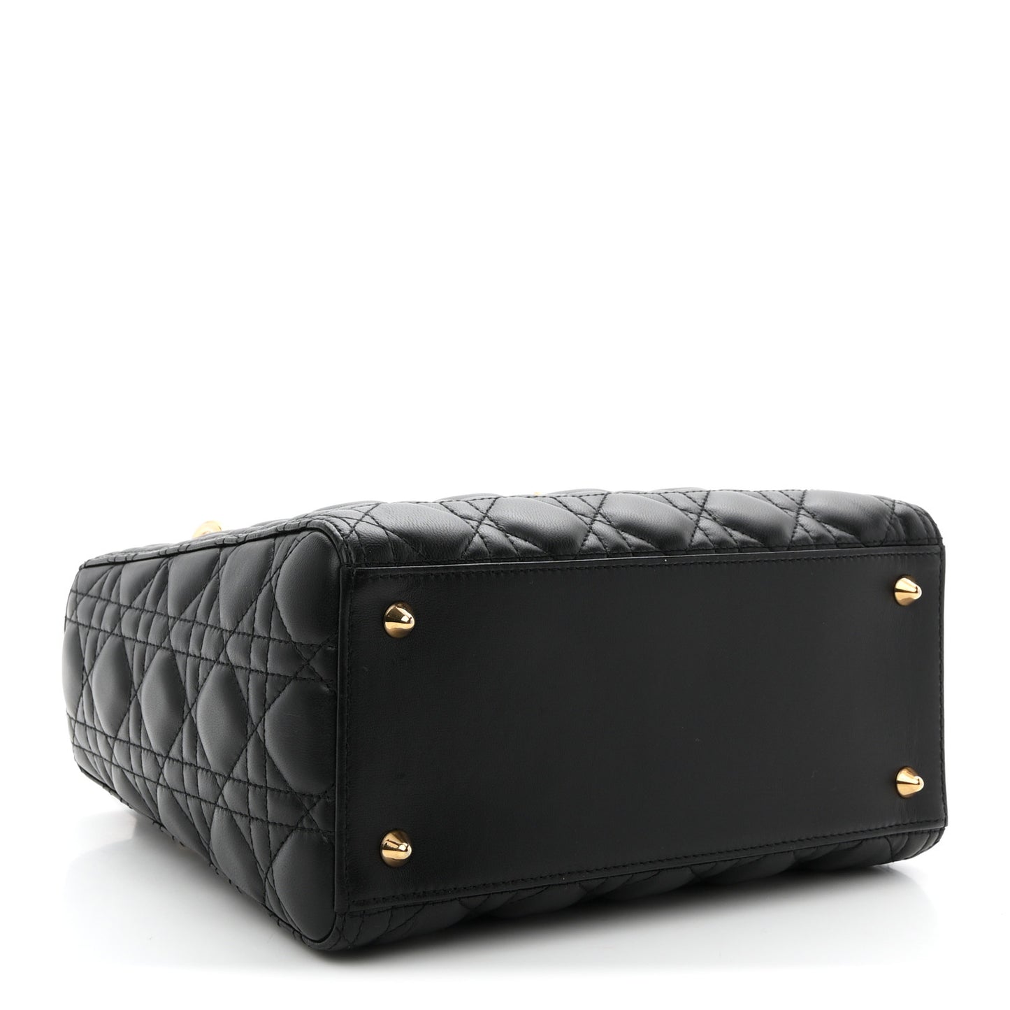 Lambskin Cannage Medium Lady Dior Black
