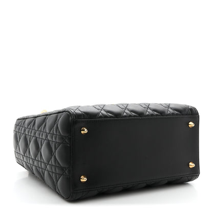 Christian Dior Lambskin Cannage Medium Lady Dior Black 3 of 9