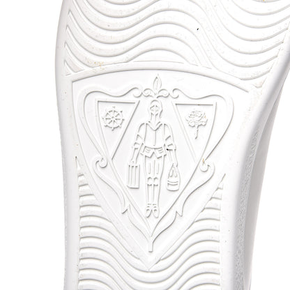 Gucci Calfskin Interlocking G Perforated Womens Ace Sneakers 39.5 White Grey Sky 7 of 11