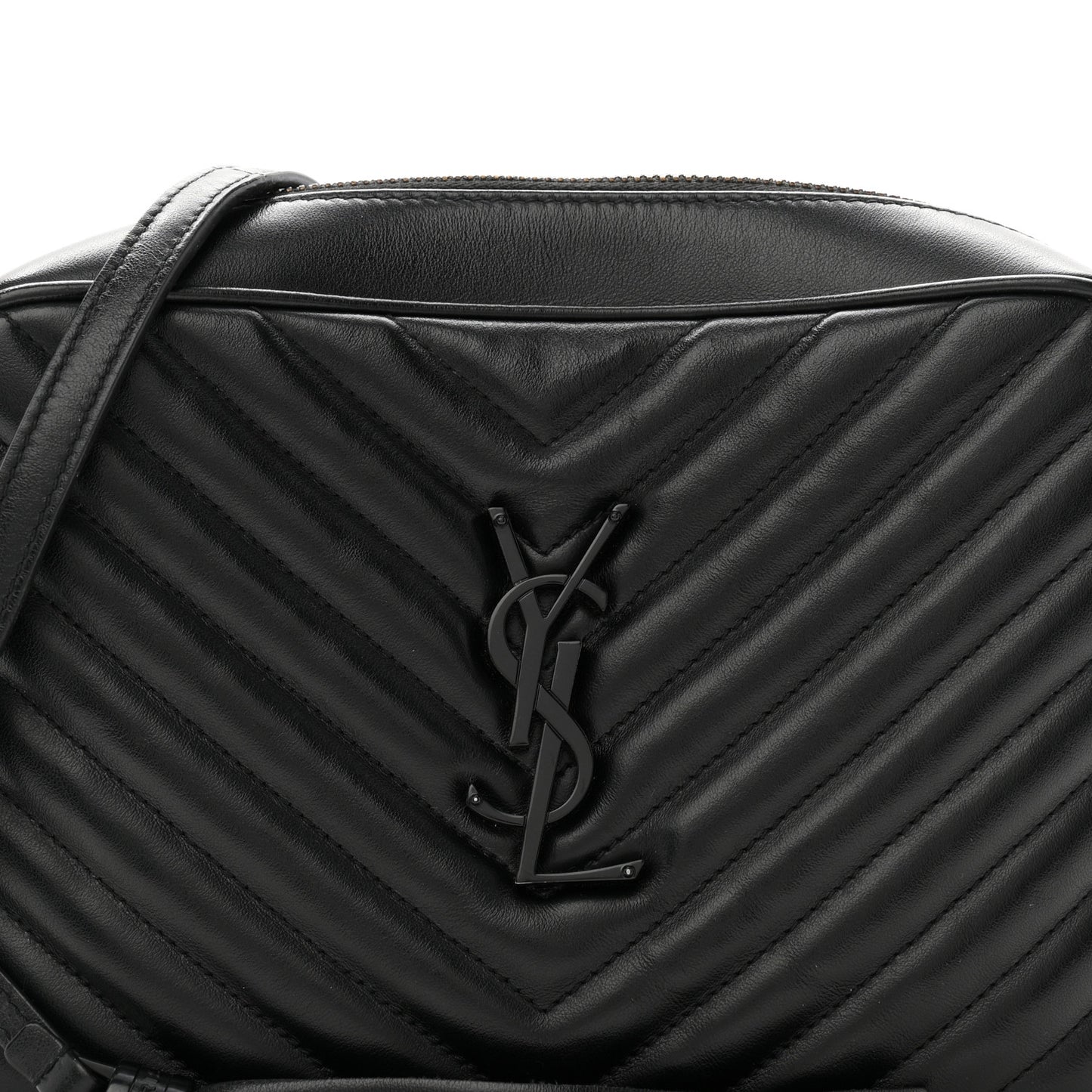 Calfskin Matelasse Monogram Monochrome Lou Camera Bag Black