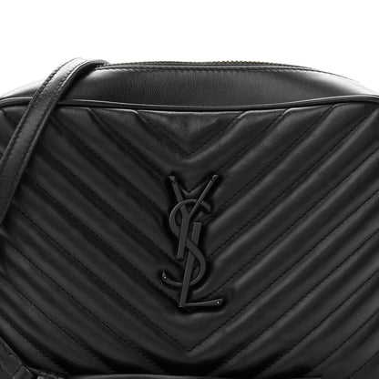 Saint Laurent Calfskin Matelasse Monogram Monochrome Lou Camera Bag Black 8 of 10