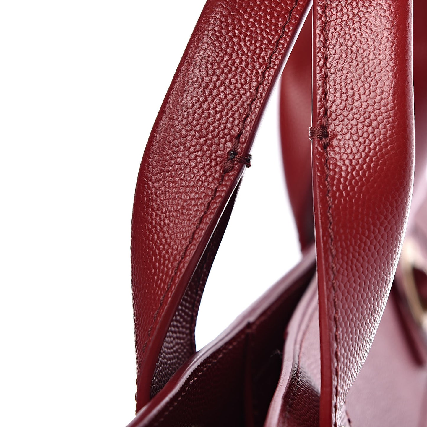 Caviar Small Studded Deauville Tote Red