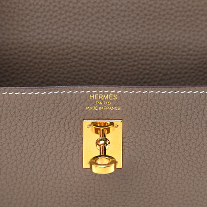 Hermes Togo Kelly Retourne 25 Etoupe 6 of 11