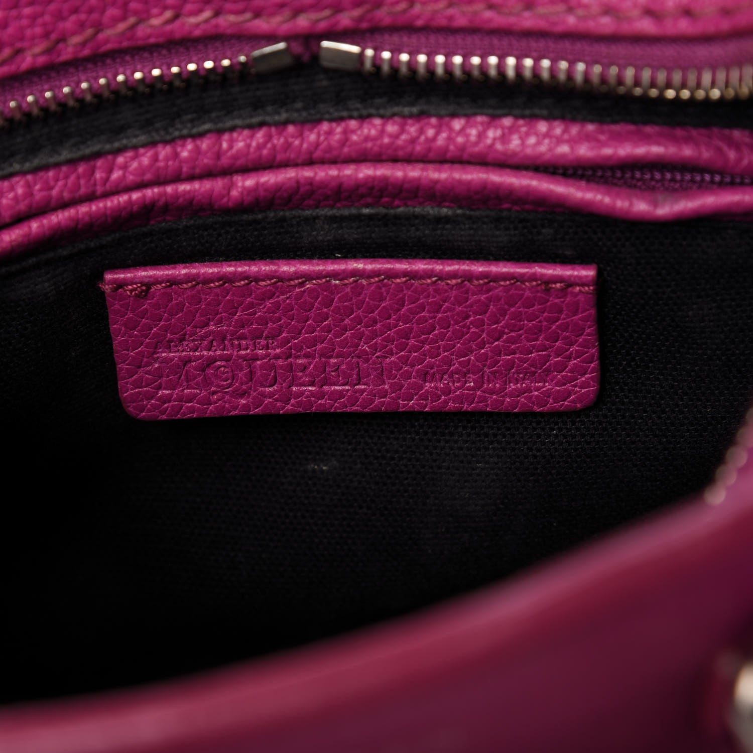 Alexander McQueen Grainy Calfskin Mini Padlock Zip Satchel Pink 8 of 11