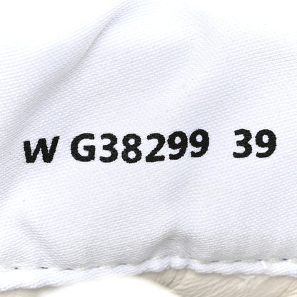 Chanel Painted Iridescent Cotton Tweed Suede Womens CC Sneakers 39 White Silver Multicolor 8 of 9