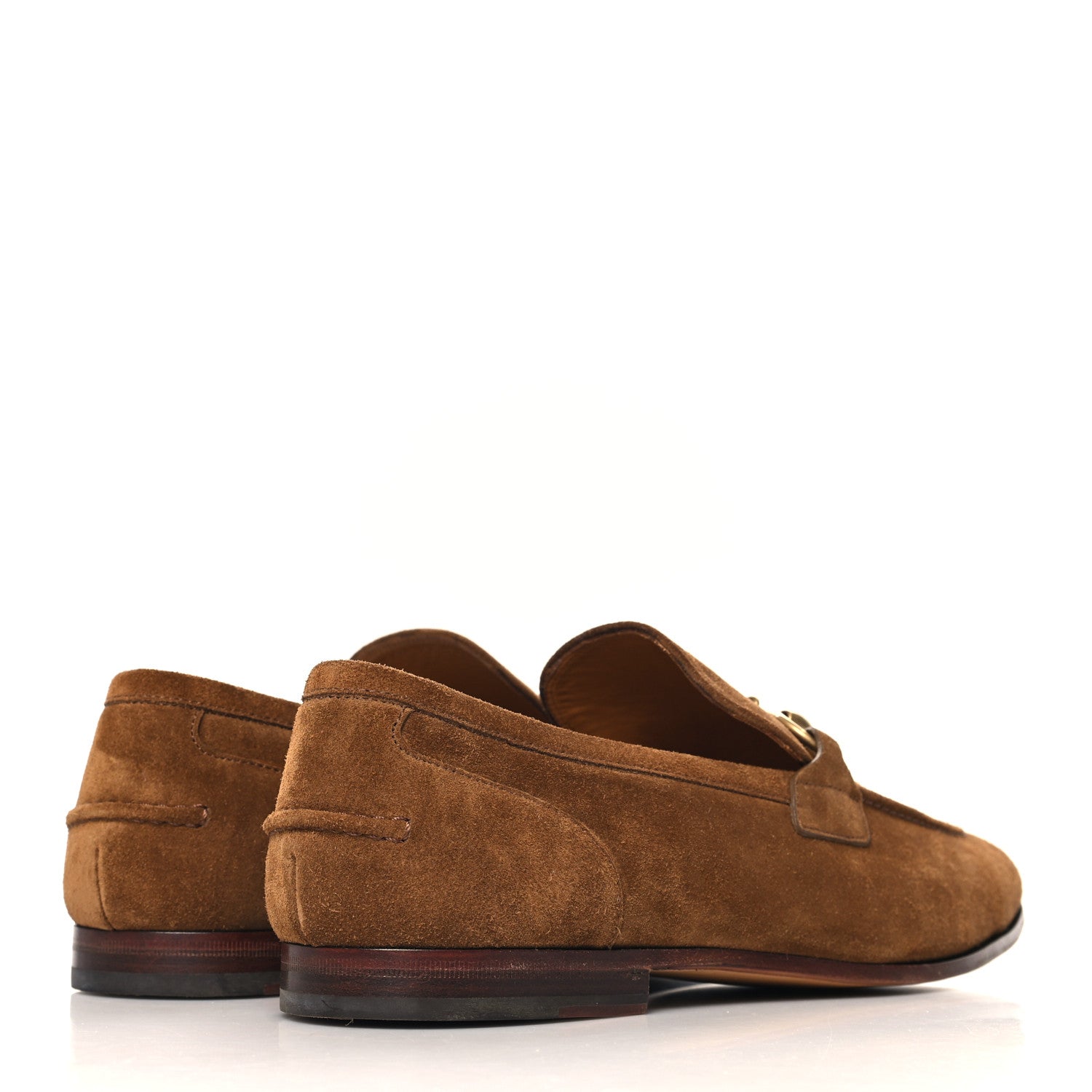Gucci Suede Horsebit Mens Jordaan Loafers 11 Pepper Brown 5 of 10