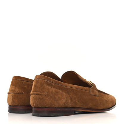 Gucci Suede Horsebit Mens Jordaan Loafers 11 Pepper Brown 5 of 10
