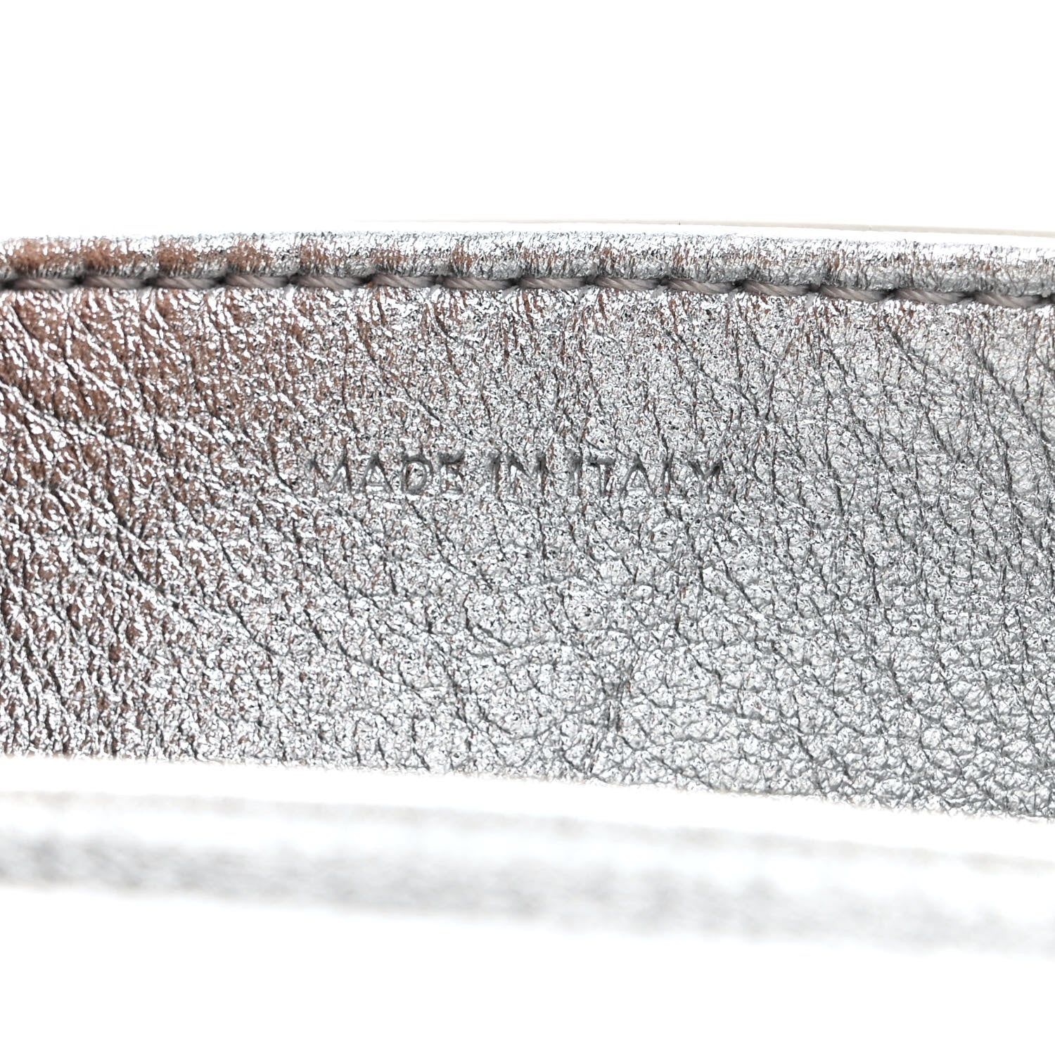 Celine Laminated Calfskin Triomphe Embossed Claude Chain Shoulder Bag Silver 7 of 12