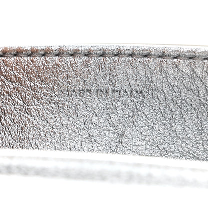 Celine Laminated Calfskin Triomphe Embossed Claude Chain Shoulder Bag Silver 7 of 12
