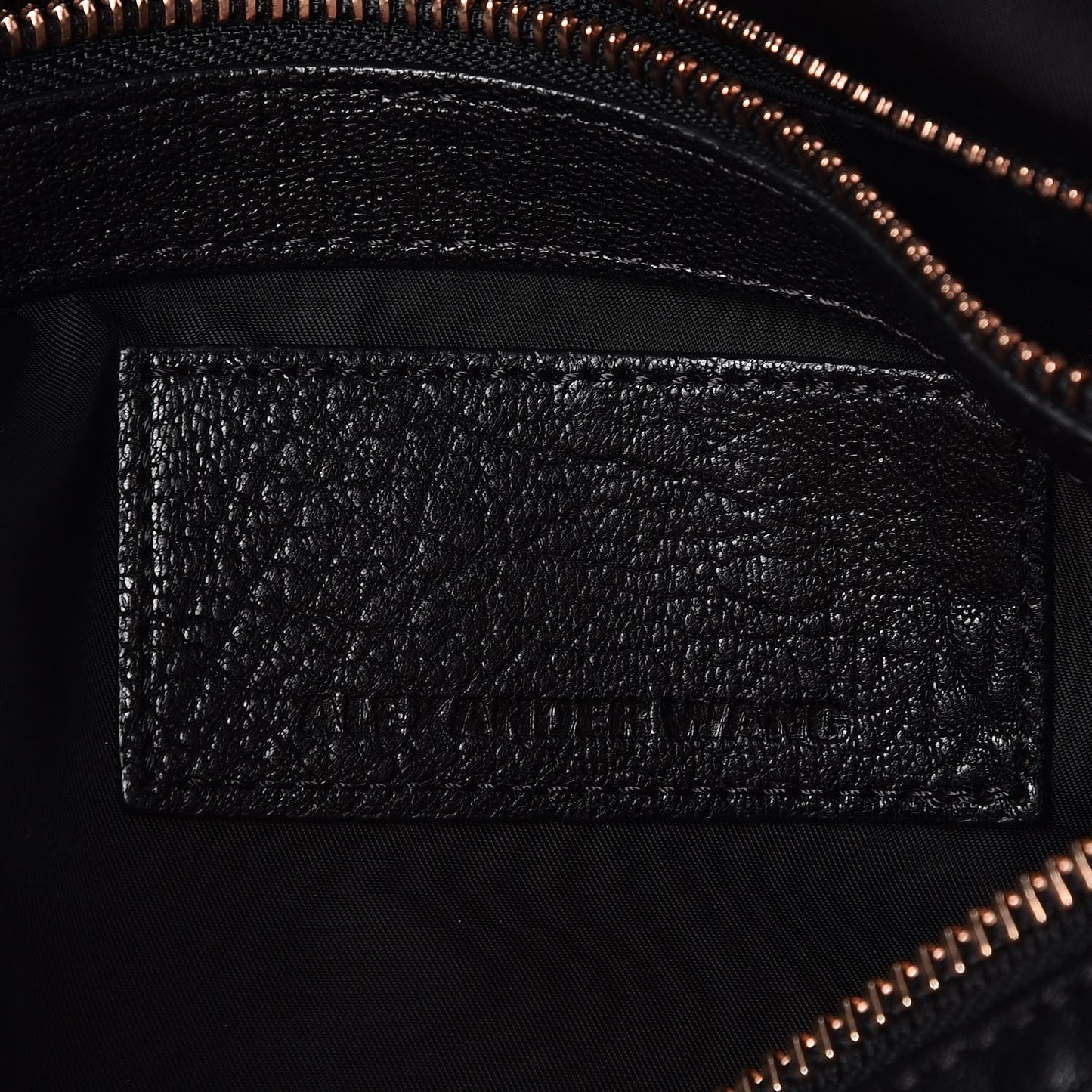 Pebbled Lambskin Rocco Black Rose Gold Hardware