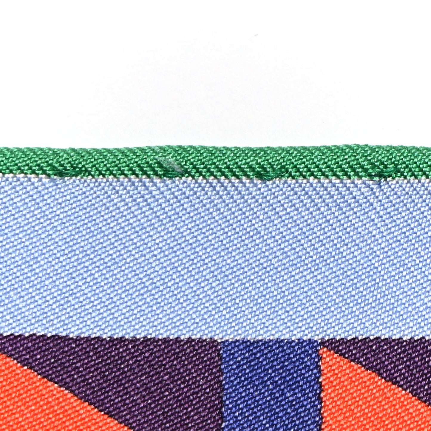 Silk Parade En Fanfare Detail Scarf 45 White Vert Multicolor