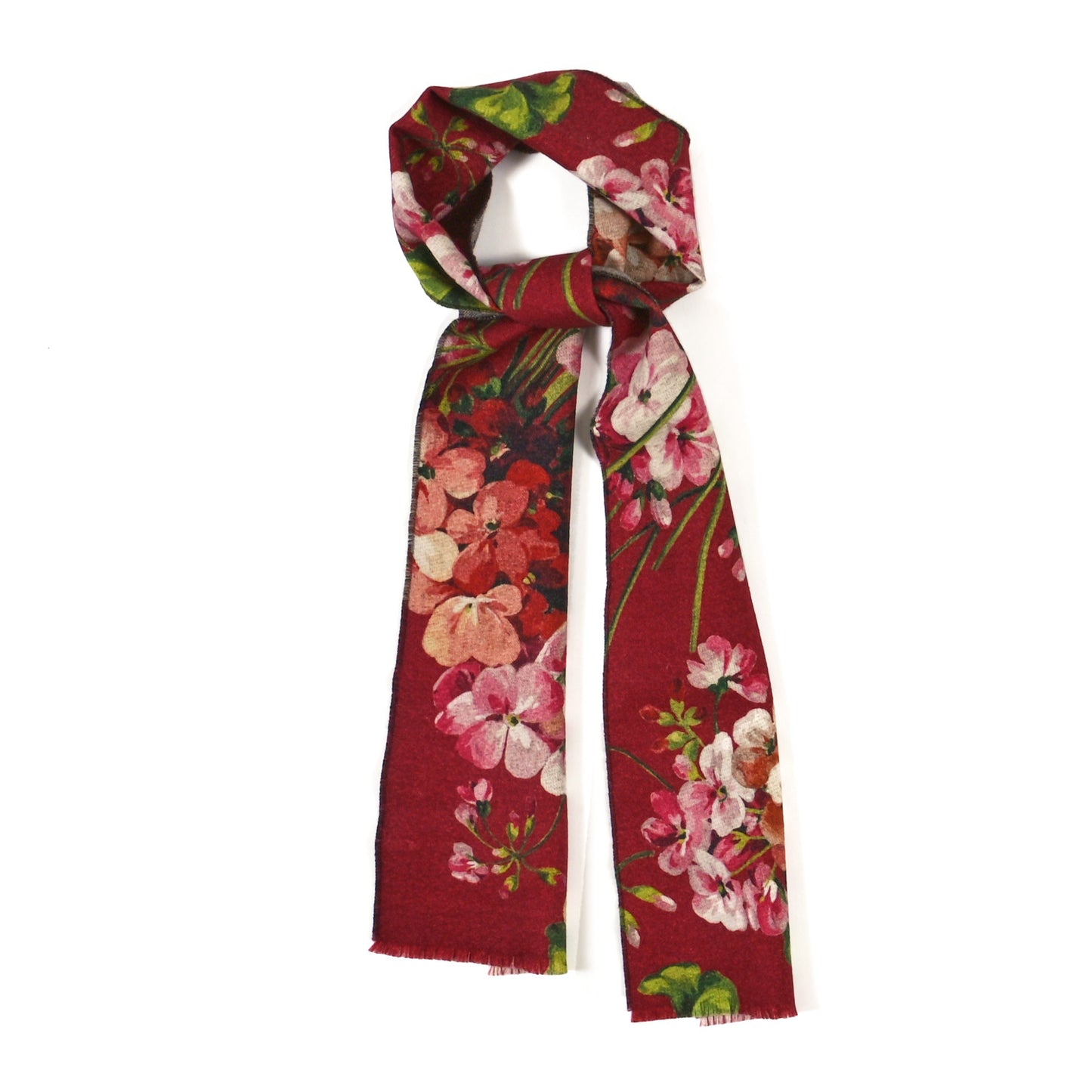 Wool Jacquard GG Monogram Miniorophin Scarf Lacquer Pink