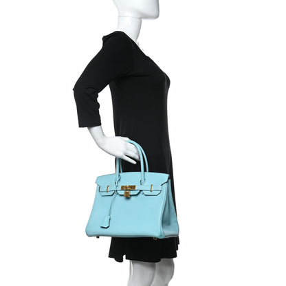 Hermes Epsom Birkin 30 Bleu Atoll 2 of 11