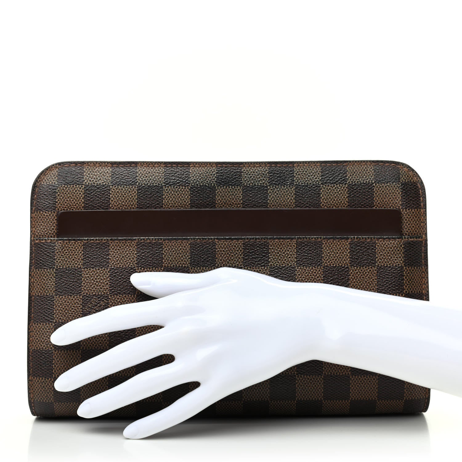 Louis Vuitton Damier Ebene Pochette Saint Louis Clutch 2 of 8