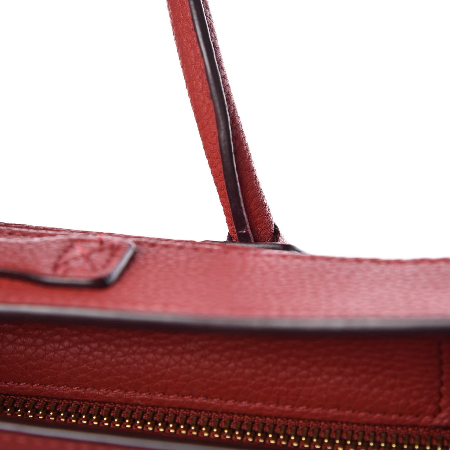 Baby Grained Calfskin Nano Luggage Red