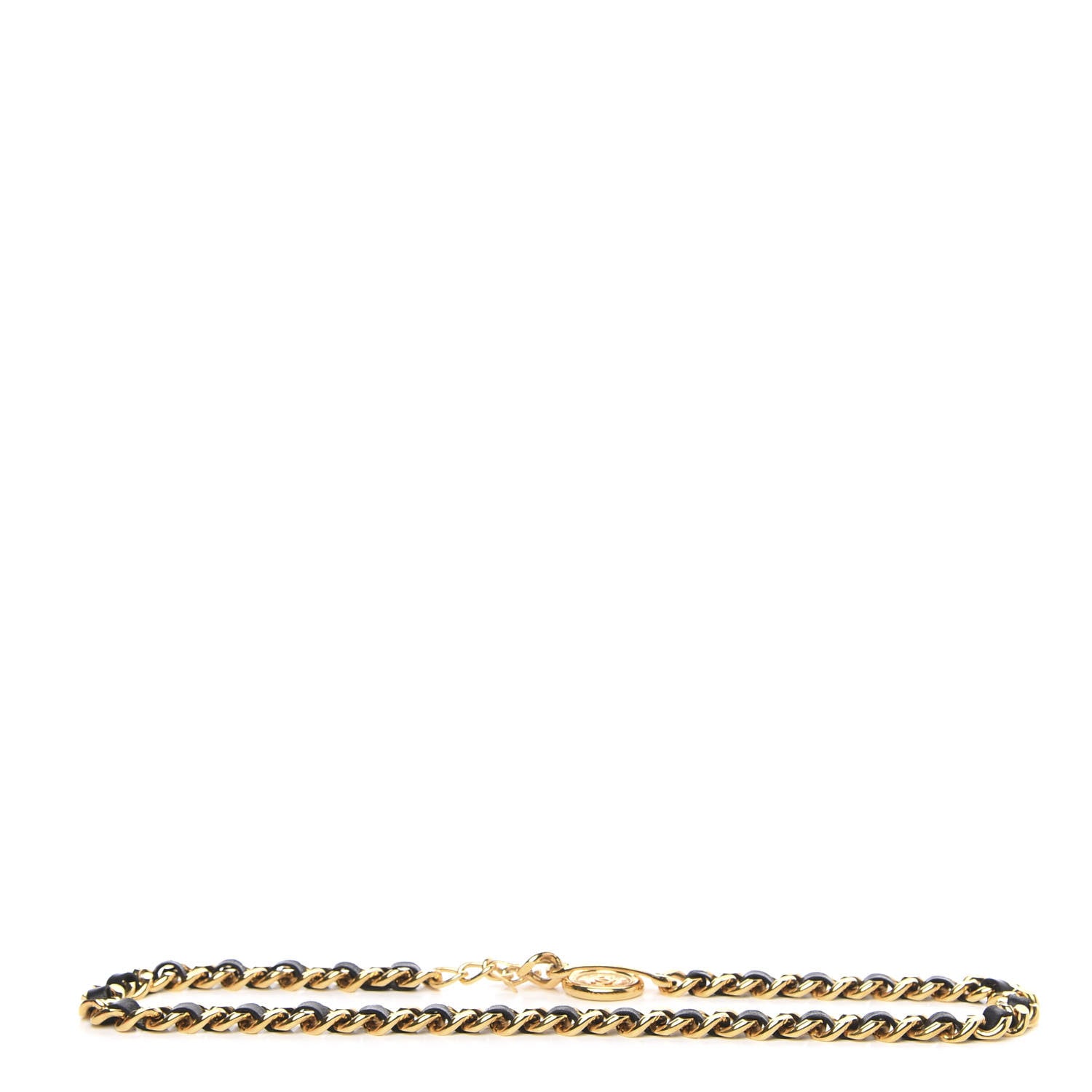 Chanel Lambskin Chain 31 Rue Cambon Medallion Belt Gold Black 2 of 4