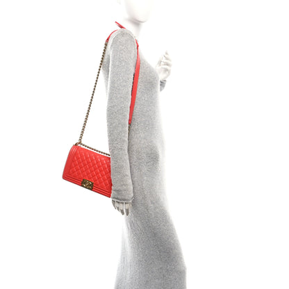 Chanel Lambskin Quilted Medium Boy Flap Red 2 of 12