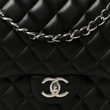 Chanel Lambskin Quilted Maxi Double Flap Black 9 of 11