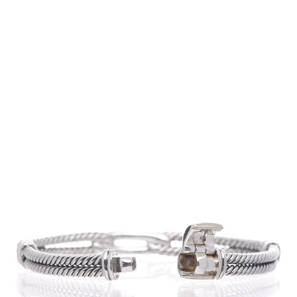 David Yurman Sterling Silver Diamond 7mm Mini Loop Labyrinth Bracelet 5 of 5