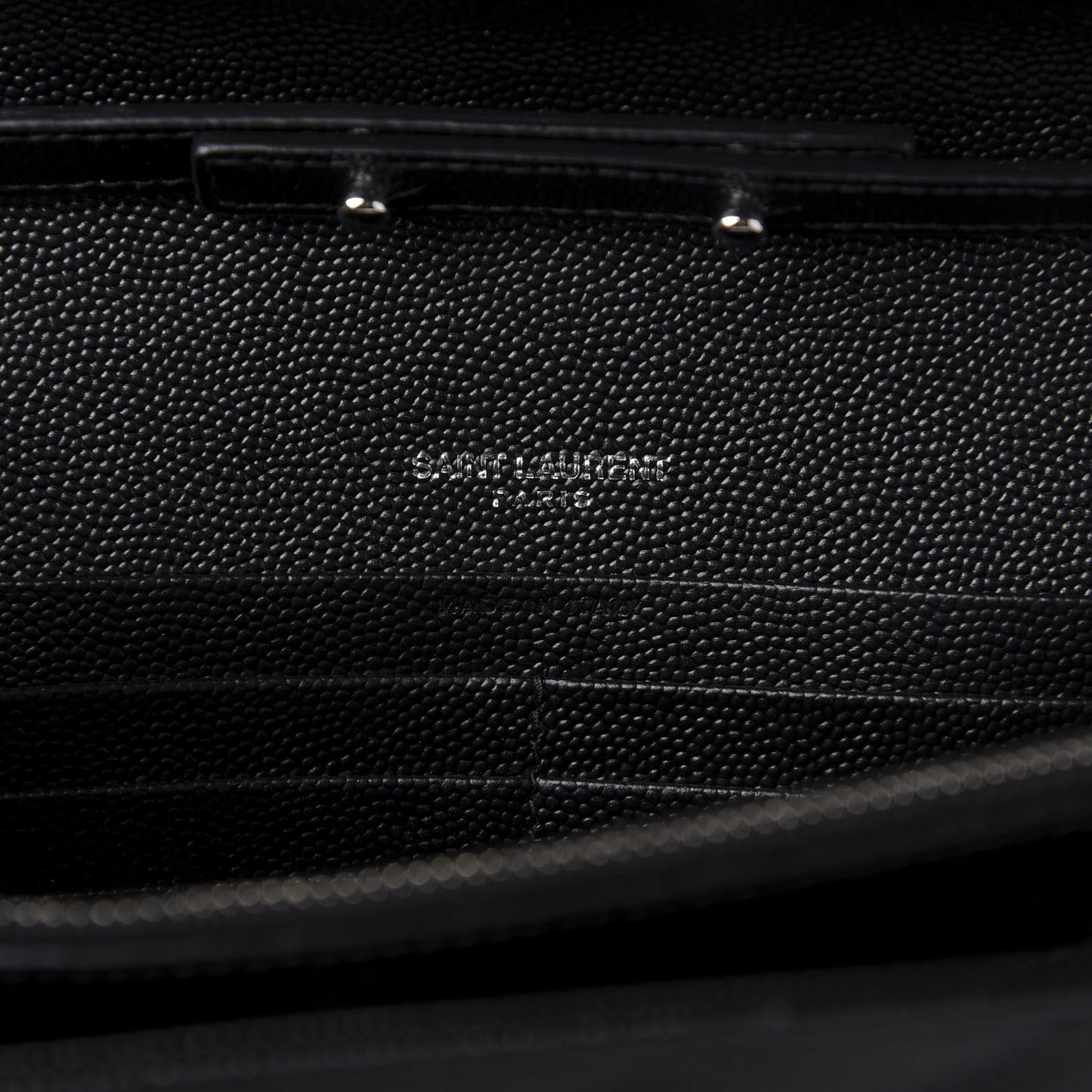 Grain De Poudre Matelasse Chevron Monogram Chain Wallet Black