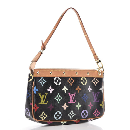Louis Vuitton Monogram Multicolor Pochette Accessories Black 3 of 7