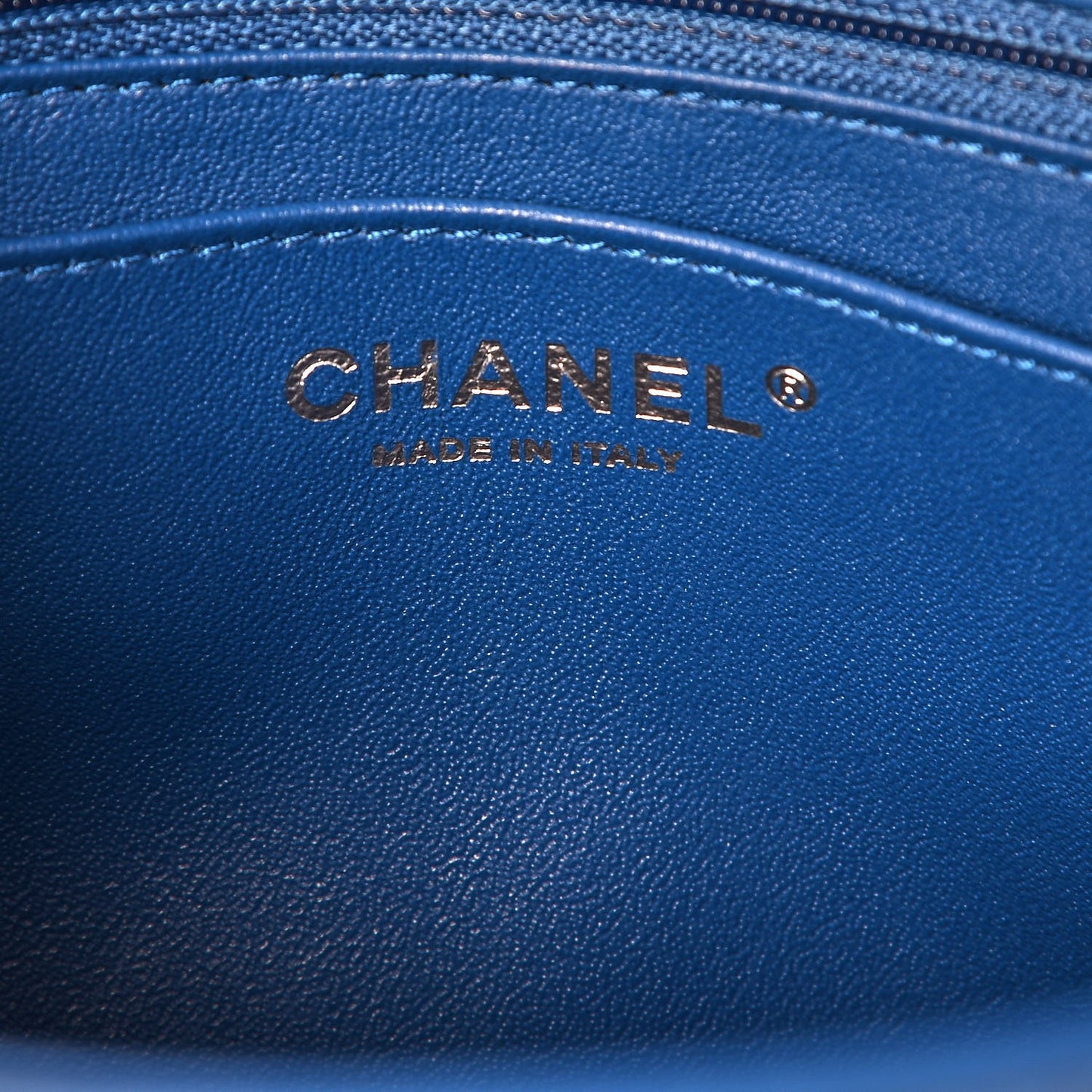 Calfskin Quilted Large Rock My Shoulder Flap Blue