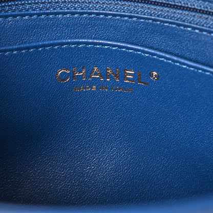 Chanel Calfskin Quilted Large Rock My Shoulder Flap Blue 6 of 8