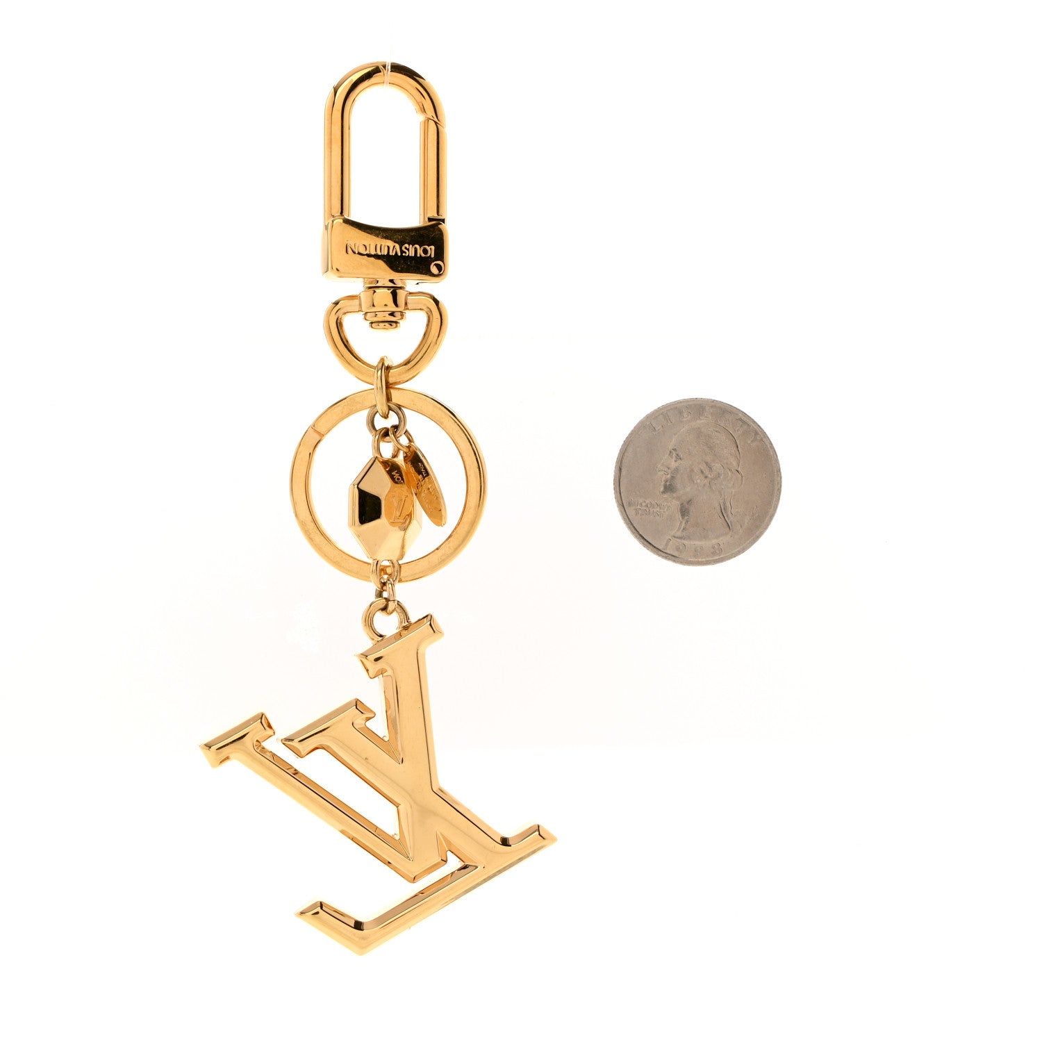 Louis Vuitton LOUIS VUITTON LV Facettes Bag Charm Key Holder Gold 2 of 5