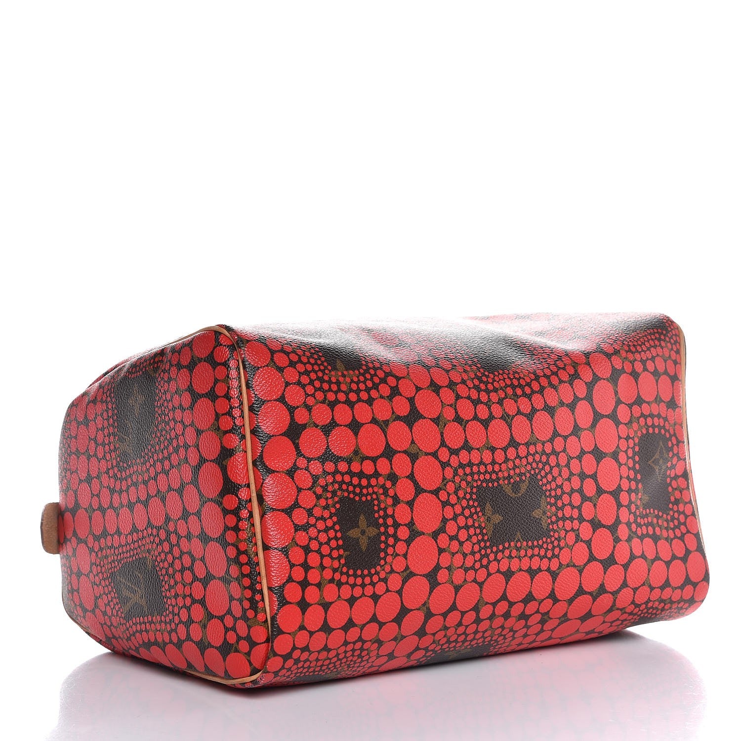Louis Vuitton Monogram Kusama Town Speedy 30 Red 4 of 7