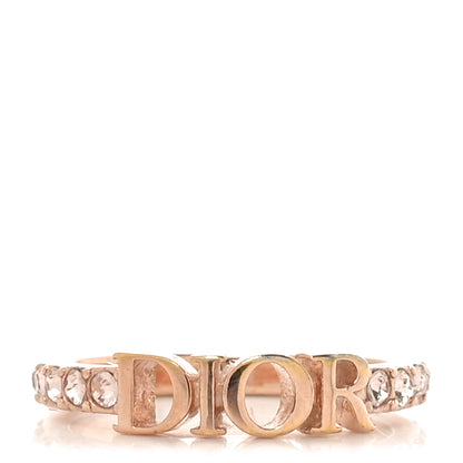Christian Dior Metal Crystal DIO(R)EVOLUTION Ring 54 7 Gold 1 of 4