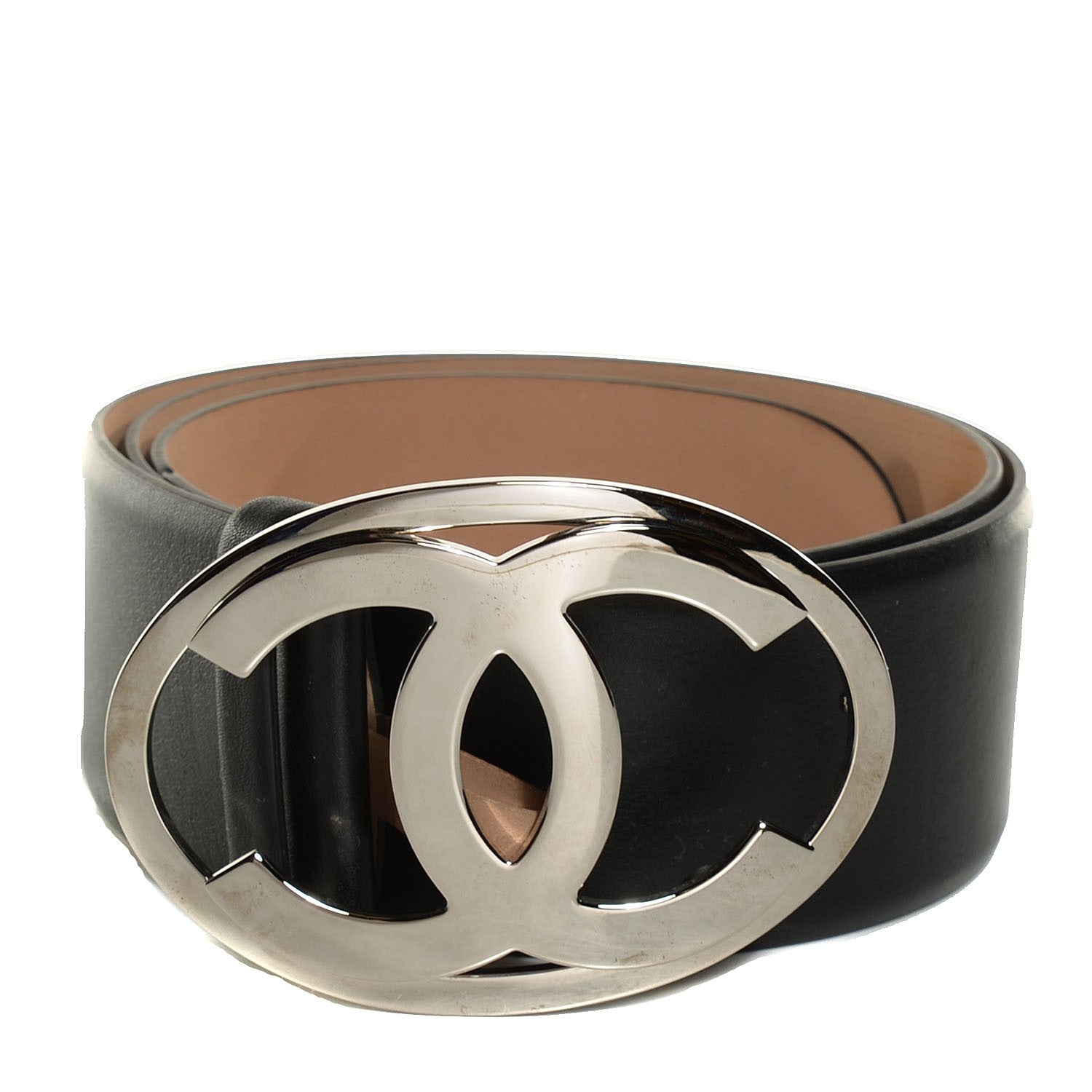 Chanel Calfskin CC Logo Belt 80 32 Black 1 of 6