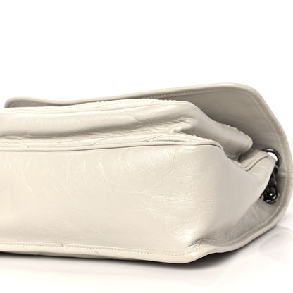 Saint Laurent Crinkled Calfskin Matelasse Monogram Medium Niki Chain Satchel Ivory 8 of 8