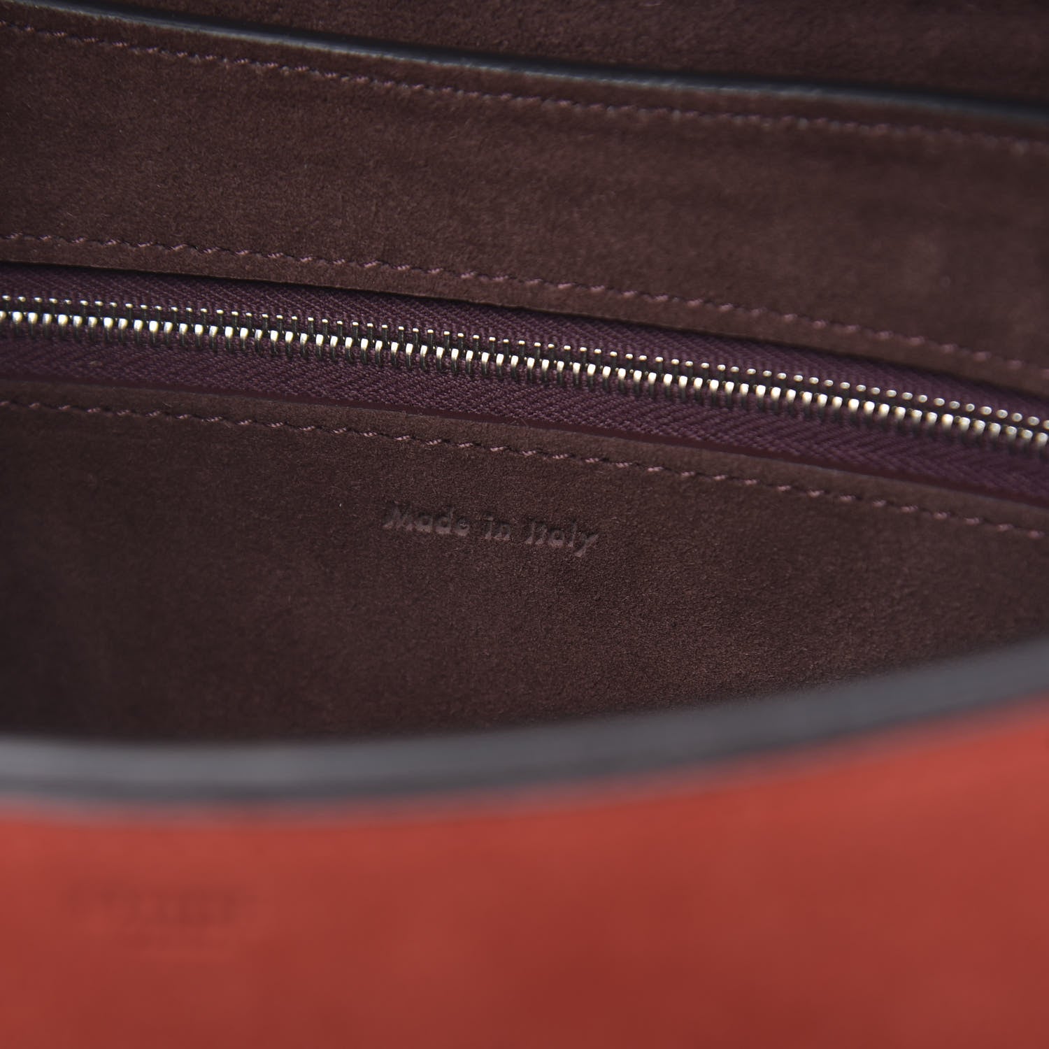 Celine Smooth Calfskin Suede Diamond Shoulder Bag Red 7 of 12