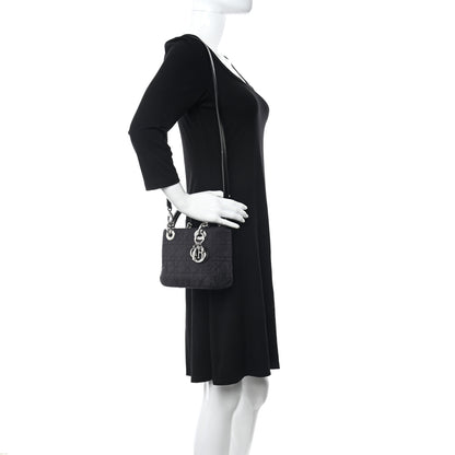 Christian Dior Canvas Cannage Mini Lady Dior Black 2 of 10