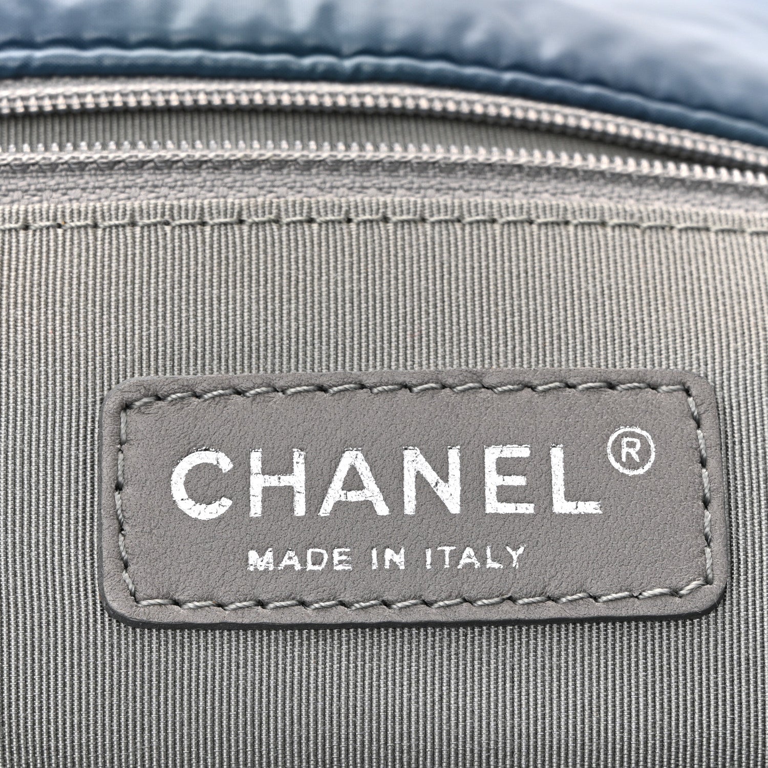 Chanel Nylon Quilted Medium Tweed on Stitch Bubble Flap Blue 6 of 10