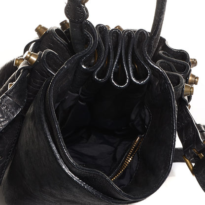 Alexander Wang Pebbled Lambskin Diego Bucket Bag Black Antique Brass Hardware 5 of 7