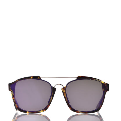 Christian Dior Square Mirrored Abstract Sunglasses Spotted Havana Purple 2 of 7
